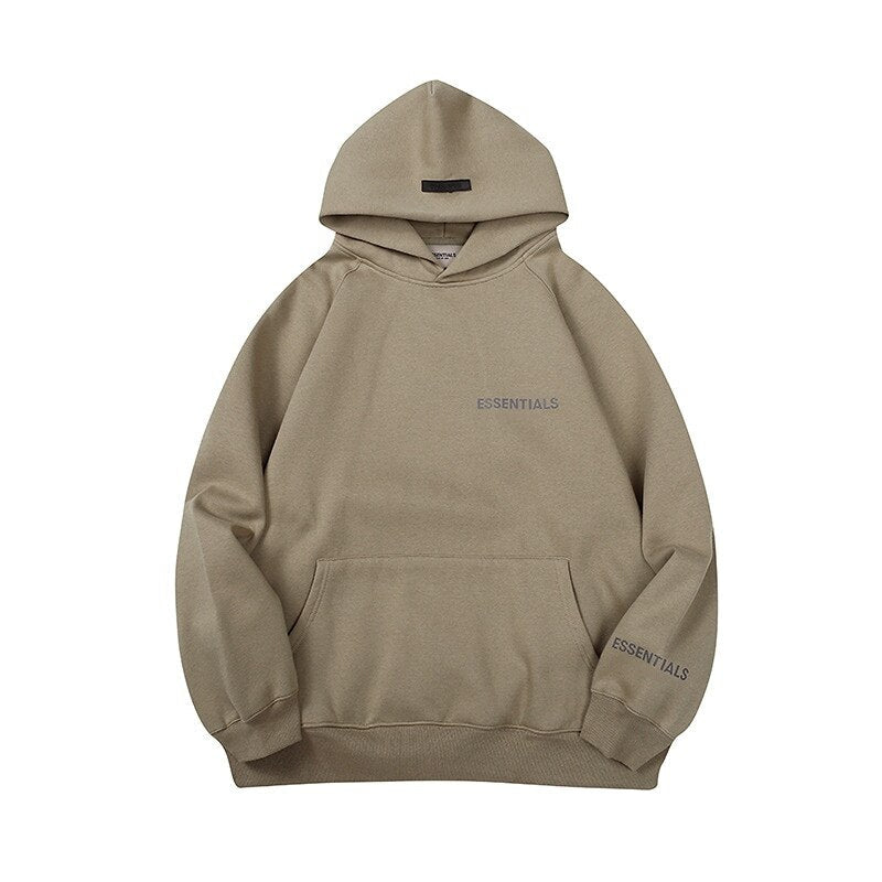 Essentials Chest Letters Printing Hooded Sweatshirts Pi-Mart