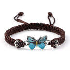 Couple Butterfly Buckle Braided Bracelet Pi-Mart