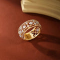 Carved Gold Vintage Court Style Hollow Pattern Ring Lootquake LLC