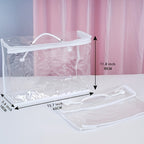 1pcs/2pcs 2-Pack Transparent PVC Travel Makeup Bag, Waterproof Cosmetic Pouch for Travel, Portable Quilt Blanket Storage Bag Lootquake LLC