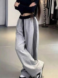Casual Loose Fit Striped Pants THRIXINE