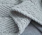 Vintage Chunky Knit Throw Blanket with Pom-pom Embellishment, Space Theme, All Seasons Polyester Cover, Knitted Casual Office Living Room Bedroom Nap Sofa Bed End Blanket 1PC Lootquake LLC