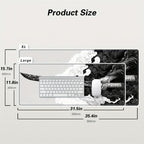 Extended Gaming Mouse Pad with Japanese Samurai Sword Design, Extra Large, Stitched Edges, Washable, Non-Slip Rubber Base, 31.5x11.8 inches Lootquake LLC