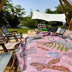 Bohemian Knitted Leopard Tassel Blanket, Suitable For Camping, Casual Picnic, Multifunctional Throw Blanket Lootquake LLC