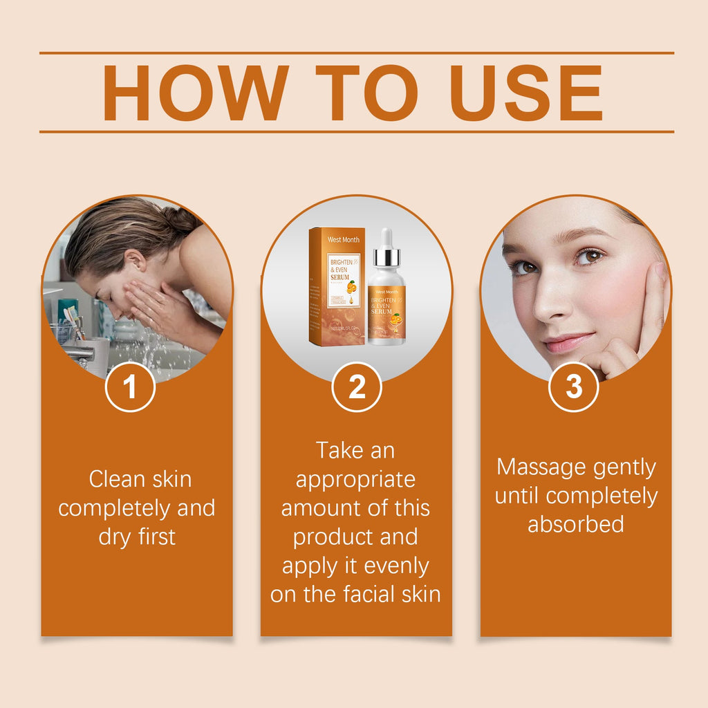 West&Month Vitamin C Brightening Serum Nourishes And Moisturizes Dull And Clear Facial Skin Lootquake LLC