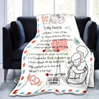 1pc To My Daughter Blanket From Dad Flannel Letter Dad To Daughter Gift Blanket For Home Travel, Warmest Gift Throw Blanket Lootquake LLC