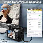 NBD S100 Pro 4K Digital Cameras For Photography, 48MP/60FPS Video Camera For Vlogging, WiFi & App Control Vlogging Camera, Small Camera With 32GB TF Card.Wide-Angle & Macro Lens Lootquake LLC