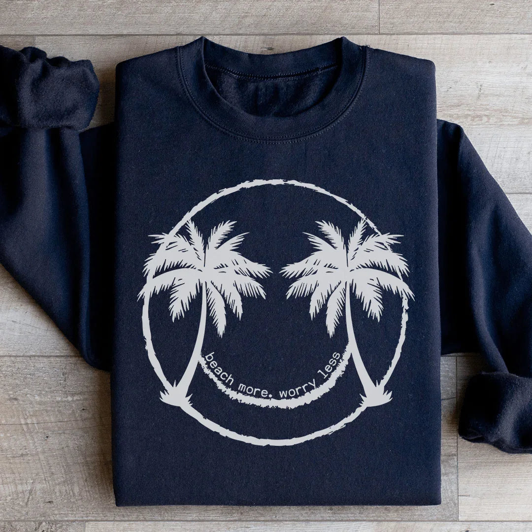 Beach More Worry Less Sweatshirt Peachy Sunday