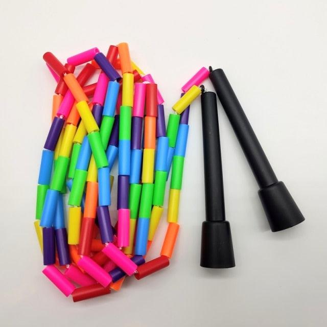 Beaded Jump Skip Rope Simple Basic Kids Skip Rope For Exercise Sports Outdoor Activities Soft Beaded Skipping Rope For Kids Adults Plastic Segmented Jump Rope Stevvex