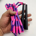 Beaded Jump Skip Rope Simple Basic Kids Skip Rope For Exercise Sports Outdoor Activities Soft Beaded Skipping Rope For Kids Adults Plastic Segmented Jump Rope Stevvex