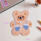 Bear Candle Birthday Cake Props Topper Card Cute Fantasy Cup Dessert Smiley  Love Bear  Table Dress Up Cake Props Party Cake Decor Supplies Toppers Birthday Cupcake Topper Various Cake Decorations for Birthday Party Photo Prop Stevvex
