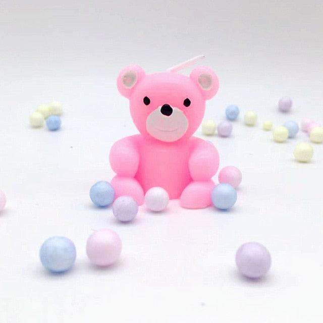 Bear Candle Birthday Cake Props Topper Card Cute Fantasy Cup Dessert Smiley  Love Bear  Table Dress Up Cake Props Party Cake Decor Supplies Toppers Birthday Cupcake Topper Various Cake Decorations for Birthday Party Photo Prop Stevvex