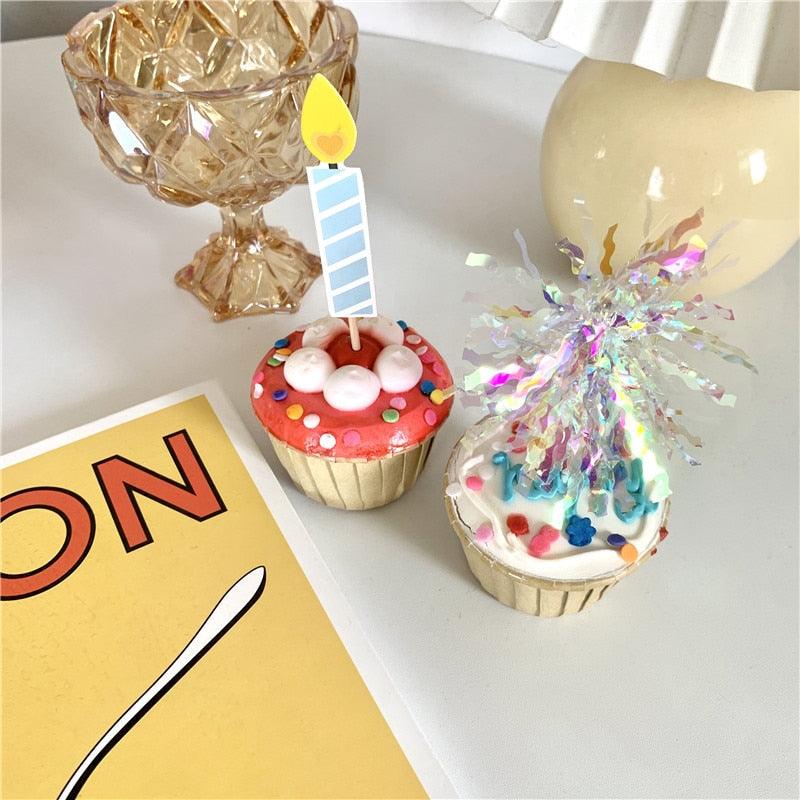 Bear Candle Birthday Cake Props Topper Card Cute Fantasy Cup Dessert Smiley  Love Bear  Table Dress Up Cake Props Party Cake Decor Supplies Toppers Birthday Cupcake Topper Various Cake Decorations for Birthday Party Photo Prop Stevvex