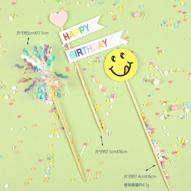 Bear Candle Birthday Cake Props Topper Card Cute Fantasy Cup Dessert Smiley  Love Bear  Table Dress Up Cake Props Party Cake Decor Supplies Toppers Birthday Cupcake Topper Various Cake Decorations for Birthday Party Photo Prop Stevvex