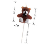 Bear Candle Birthday Cake Props Topper Card Cute Fantasy Cup Dessert Smiley  Love Bear  Table Dress Up Cake Props Party Cake Decor Supplies Toppers Birthday Cupcake Topper Various Cake Decorations for Birthday Party Photo Prop Stevvex