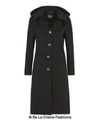 Wool Blend Hooded Mid Length Coat (1704)