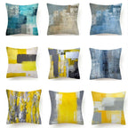 Beautiful Blue Print Polyester Pillow Case Waist Soft Fiber Cushion Sofa Car Cushion Cover Artwork Home Decorative Pillows Covers Cushion Cover For Bedroom Sofa Living Room Home Pillowcase Stevvex