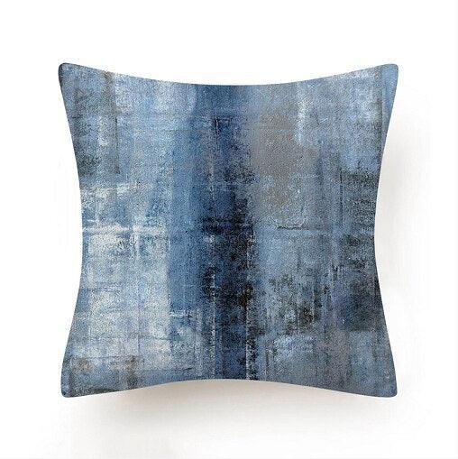 Beautiful Blue Print Polyester Pillow Case Waist Soft Fiber Cushion Sofa Car Cushion Cover Artwork Home Decorative Pillows Covers Cushion Cover For Bedroom Sofa Living Room Home Pillowcase Stevvex