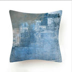 Beautiful Blue Print Polyester Pillow Case Waist Soft Fiber Cushion Sofa Car Cushion Cover Artwork Home Decorative Pillows Covers Cushion Cover For Bedroom Sofa Living Room Home Pillowcase Stevvex