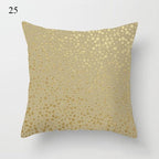 Beautiful Gold Print Pillow Cover Home Cotton Modern Decorative Pillowcase Gold Cushion Cases Decorative Cushions For Sofa Seat Covers Pillow Case Stevvex