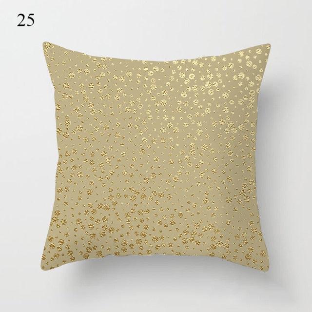 Beautiful Gold Print Pillow Cover Home Cotton Modern Decorative Pillowcase Gold Cushion Cases Decorative Cushions For Sofa Seat Covers Pillow Case Stevvex