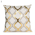 Beautiful Gold Print Pillow Cover Home Cotton Modern Decorative Pillowcase Gold Cushion Cases Decorative Cushions For Sofa Seat Covers Pillow Case Stevvex