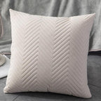 Beautiful Quilted Pillowcase Throw Pillow Covers Home Decor Velvet Square Throw Pillow Covers Decoration Pillow Cushion Sofa Living Room Simple Decorative Cushion Cover 45x45CM Stevvex
