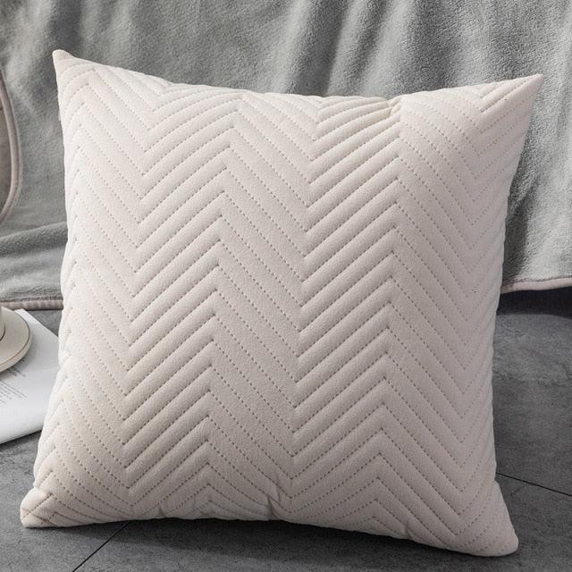 Beautiful Quilted Pillowcase Throw Pillow Covers Home Decor Velvet Square Throw Pillow Covers Decoration Pillow Cushion Sofa Living Room Simple Decorative Cushion Cover 45x45CM Stevvex