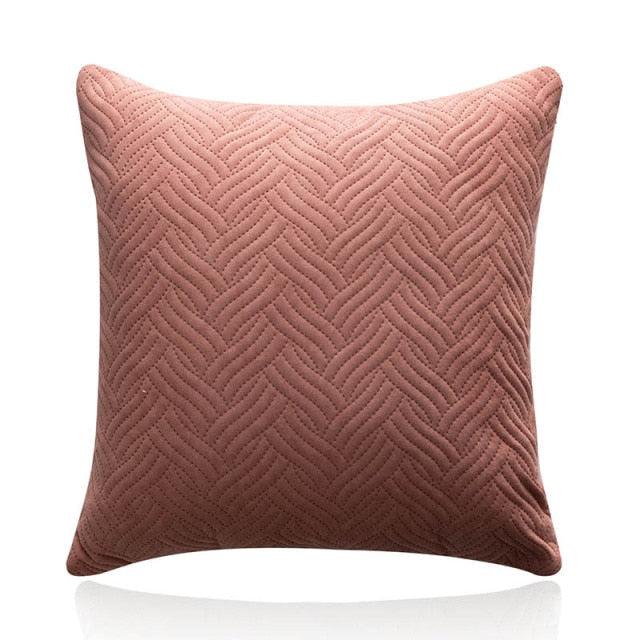 Beautiful Quilted Pillowcase Throw Pillow Covers Home Decor Velvet Square Throw Pillow Covers Decoration Pillow Cushion Sofa Living Room Simple Decorative Cushion Cover 45x45CM Stevvex