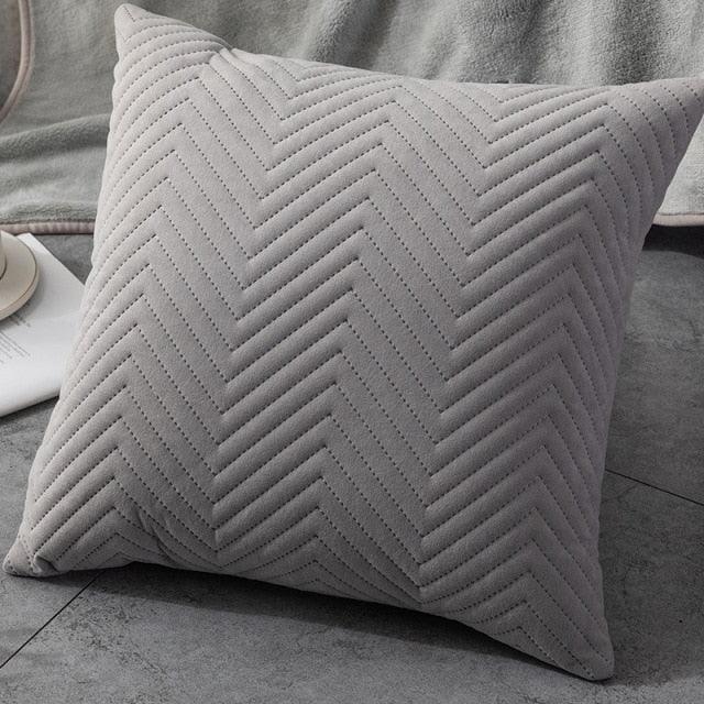 Beautiful Quilted Pillowcase Throw Pillow Covers Home Decor Velvet Square Throw Pillow Covers Decoration Pillow Cushion Sofa Living Room Simple Decorative Cushion Cover 45x45CM Stevvex
