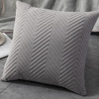 Beautiful Quilted Pillowcase Throw Pillow Covers Home Decor Velvet Square Throw Pillow Covers Decoration Pillow Cushion Sofa Living Room Simple Decorative Cushion Cover 45x45CM Stevvex