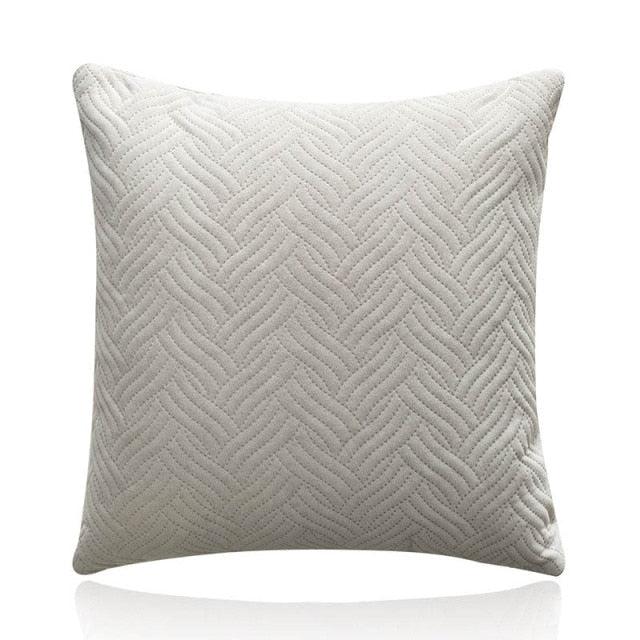 Beautiful Quilted Pillowcase Throw Pillow Covers Home Decor Velvet Square Throw Pillow Covers Decoration Pillow Cushion Sofa Living Room Simple Decorative Cushion Cover 45x45CM Stevvex