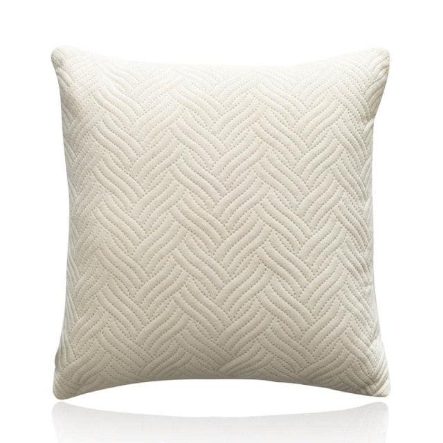 Beautiful Quilted Pillowcase Throw Pillow Covers Home Decor Velvet Square Throw Pillow Covers Decoration Pillow Cushion Sofa Living Room Simple Decorative Cushion Cover 45x45CM Stevvex