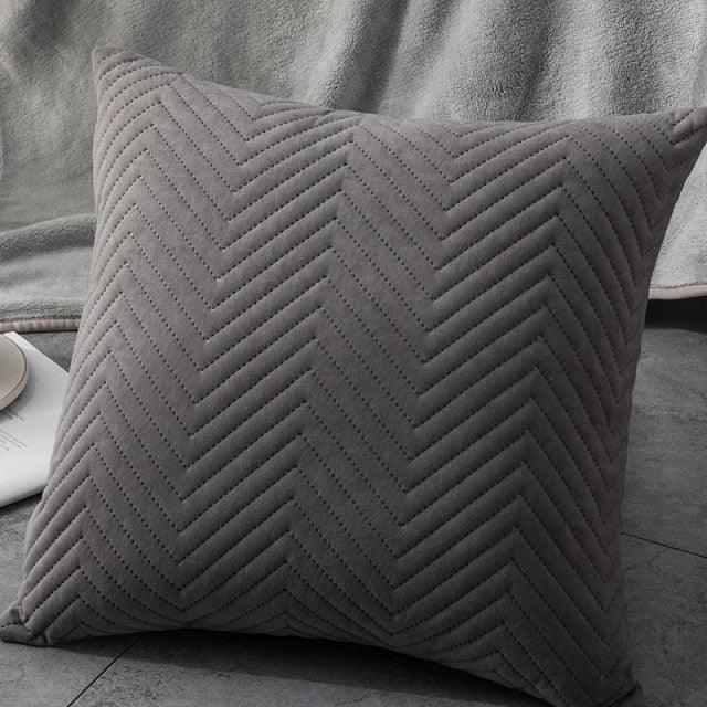 Beautiful Quilted Pillowcase Throw Pillow Covers Home Decor Velvet Square Throw Pillow Covers Decoration Pillow Cushion Sofa Living Room Simple Decorative Cushion Cover 45x45CM Stevvex