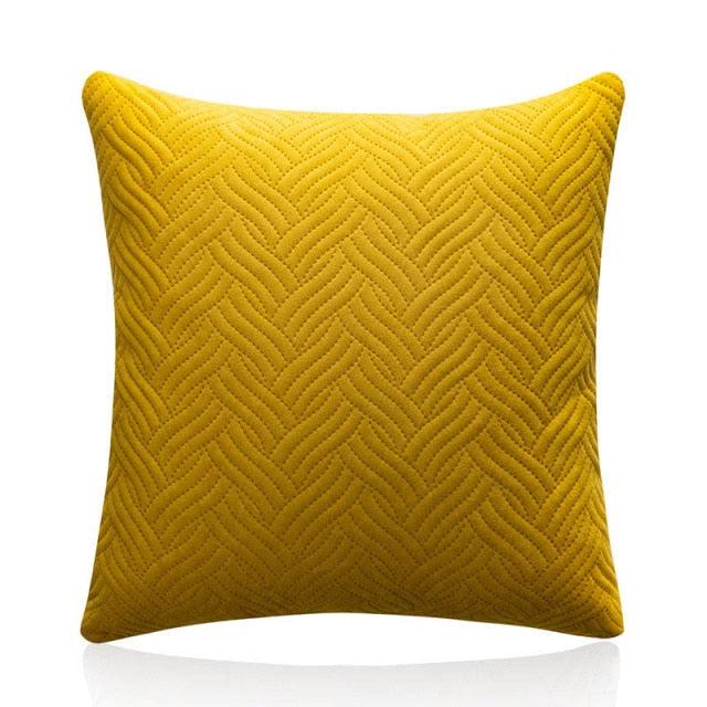 Beautiful Quilted Pillowcase Throw Pillow Covers Home Decor Velvet Square Throw Pillow Covers Decoration Pillow Cushion Sofa Living Room Simple Decorative Cushion Cover 45x45CM Stevvex