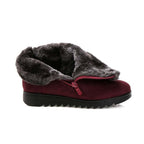 Beautiful Red Womens Ankle Boots New Fashion Waterproof Platform Winter Warm Snow Boots Outdoor Warm Mid-Calf Boot Non-Slip Water Resistant Winter Cold Weather Elegant Shoes Stevvex