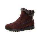 Beautiful Red Womens Ankle Boots New Fashion Waterproof Platform Winter Warm Snow Boots Outdoor Warm Mid-Calf Boot Non-Slip Water Resistant Winter Cold Weather Elegant Shoes Stevvex