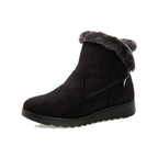Beautiful Red Womens Ankle Boots New Fashion Waterproof Platform Winter Warm Snow Boots Outdoor Warm Mid-Calf Boot Non-Slip Water Resistant Winter Cold Weather Elegant Shoes Stevvex
