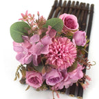 Beautiful Silk Hydrangeas Artificial Wedding Flowers For Bride Hand Silk Blooming Peony Fake Flowers Home Decoration Stevvex