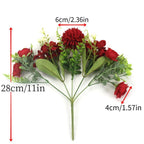 Beautiful Silk Hydrangeas Artificial Wedding Flowers For Bride Hand Silk Blooming Peony Fake Flowers Home Decoration Stevvex