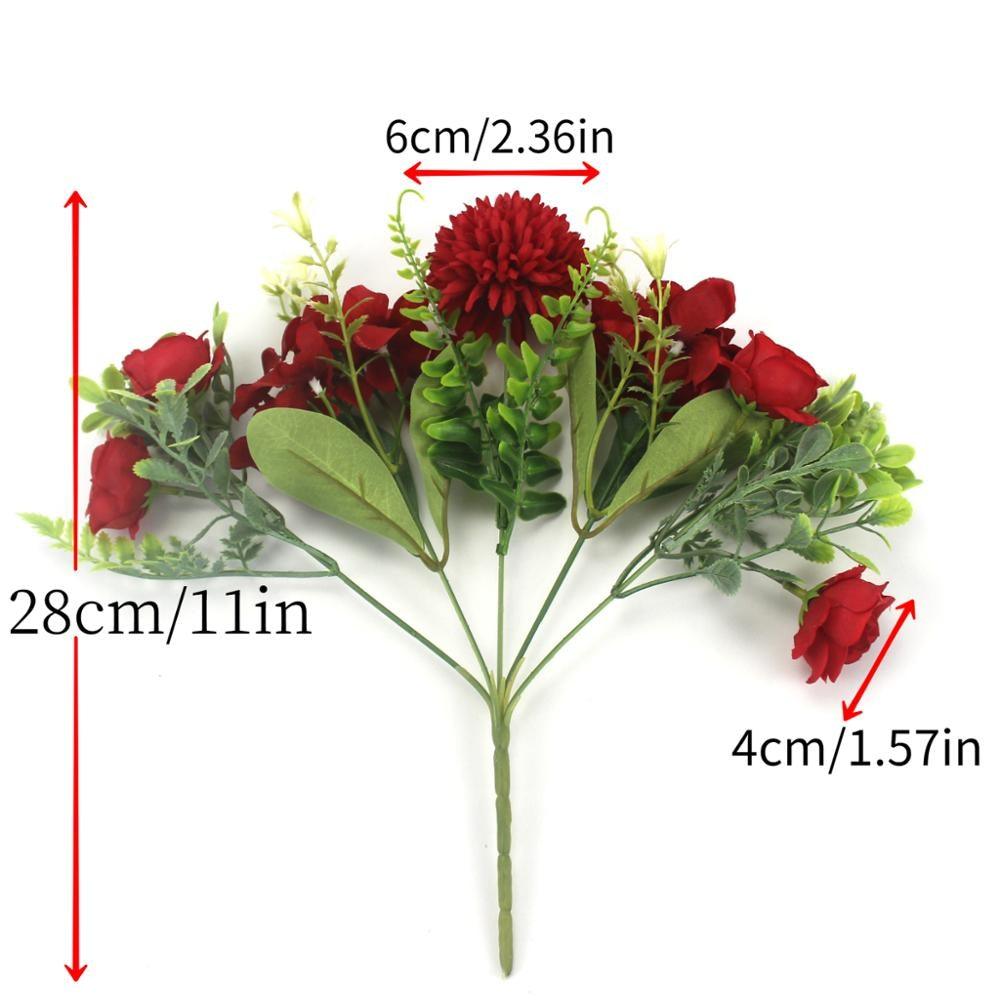 Beautiful Silk Hydrangeas Artificial Wedding Flowers For Bride Hand Silk Blooming Peony Fake Flowers Home Decoration Stevvex