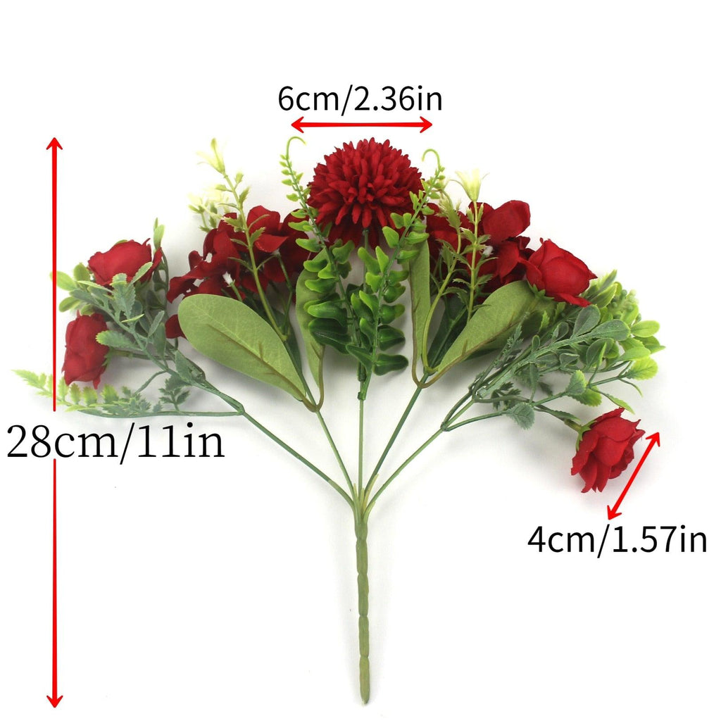 Beautiful Silk Hydrangeas Artificial Wedding Flowers For Bride Hand Silk Blooming Peony Fake Flowers Home Decoration Stevvex