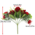 Beautiful Silk Hydrangeas Artificial Wedding Flowers For Bride Hand Silk Blooming Peony Fake Flowers Home Decoration Stevvex