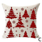 Beautiful Snowflake In Red Merry Christmas Gifts Xmas Cushion Cover Case Decorations Winter Holiday Party Pillow Zipper Pillowcase For Sofa Home Office Living Room Car Stevvex