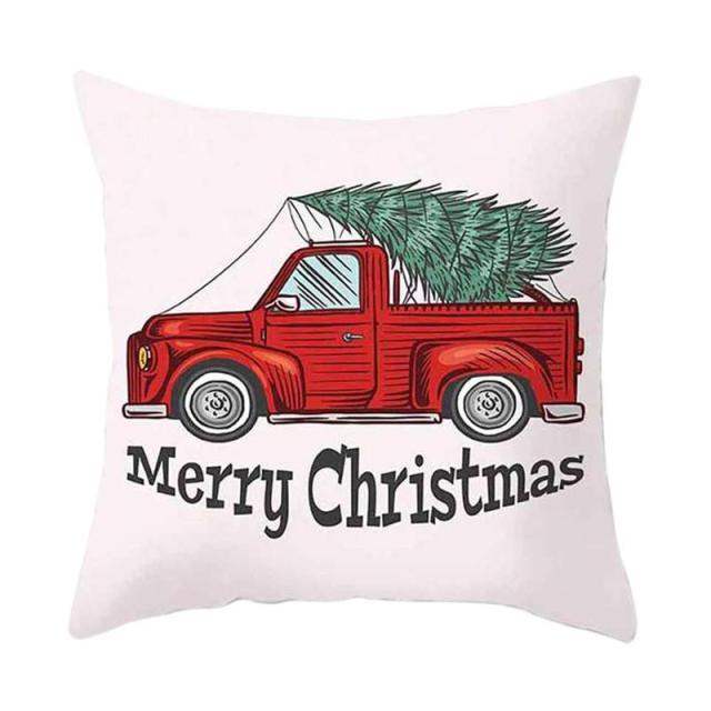 Beautiful Snowflake In Red Merry Christmas Gifts Xmas Cushion Cover Case Decorations Winter Holiday Party Pillow Zipper Pillowcase For Sofa Home Office Living Room Car Stevvex