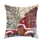 Beautiful Snowflake In Red Merry Christmas Gifts Xmas Cushion Cover Case Decorations Winter Holiday Party Pillow Zipper Pillowcase For Sofa Home Office Living Room Car Stevvex