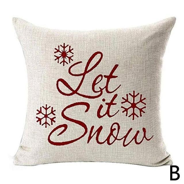 Beautiful Snowflake In Red Merry Christmas Gifts Xmas Cushion Cover Case Decorations Winter Holiday Party Pillow Zipper Pillowcase For Sofa Home Office Living Room Car Stevvex