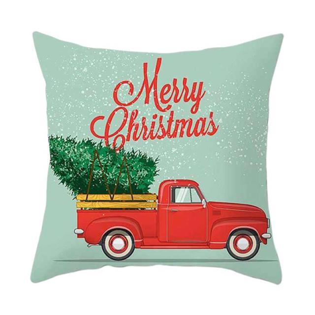 Beautiful Snowflake In Red Merry Christmas Gifts Xmas Cushion Cover Case Decorations Winter Holiday Party Pillow Zipper Pillowcase For Sofa Home Office Living Room Car Stevvex