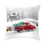 Beautiful Snowflake In Red Merry Christmas Gifts Xmas Cushion Cover Case Decorations Winter Holiday Party Pillow Zipper Pillowcase For Sofa Home Office Living Room Car Stevvex
