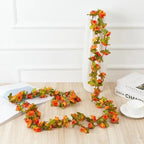 Beautifully Designed 250CM Rose Artificial Flowers Christmas Garland for Wedding Home Room Decoration Spring Autumn Garden Arch Fake Plant Vine Stevvex